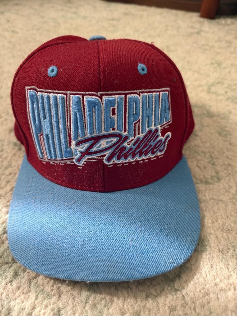 American Needle Philadelphia Phillies Maroon and Light Blue Snapback